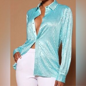 Elegant Turquoise Women's Top